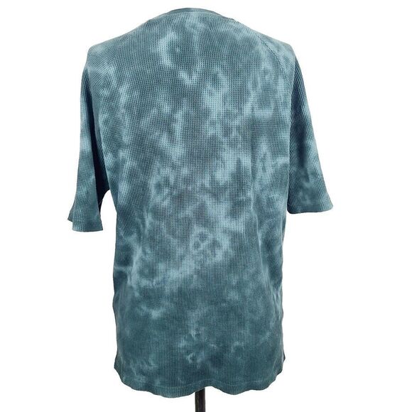 Everlane Evergreen Top S Green Organic Cotton‎ Tie Dye Waffle Knit Raglan Sleeve - Picture 3 of 6